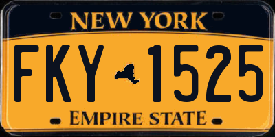 NY license plate FKY1525