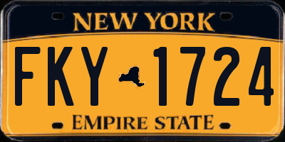 NY license plate FKY1724