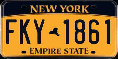 NY license plate FKY1861