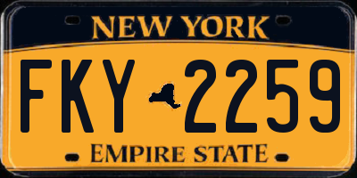 NY license plate FKY2259