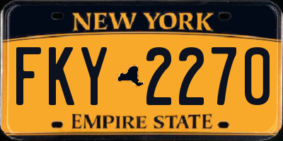 NY license plate FKY2270