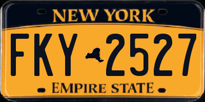 NY license plate FKY2527