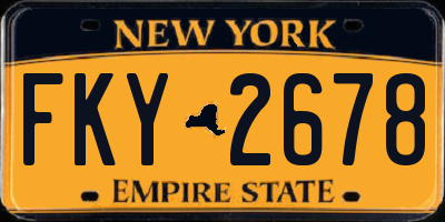 NY license plate FKY2678