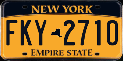 NY license plate FKY2710