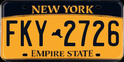 NY license plate FKY2726