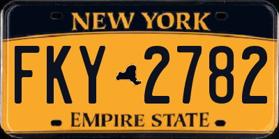 NY license plate FKY2782