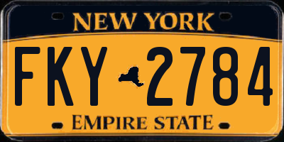 NY license plate FKY2784