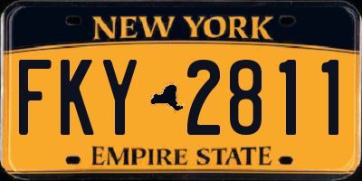 NY license plate FKY2811