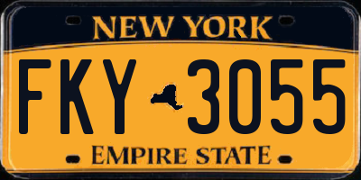 NY license plate FKY3055