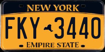 NY license plate FKY3440