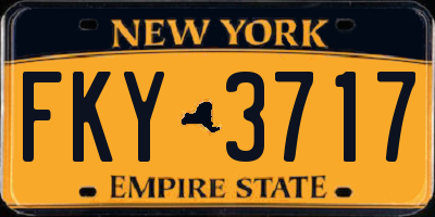 NY license plate FKY3717