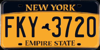 NY license plate FKY3720