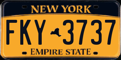 NY license plate FKY3737