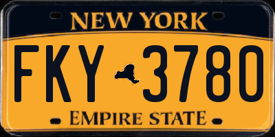 NY license plate FKY3780