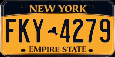 NY license plate FKY4279