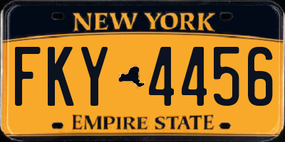 NY license plate FKY4456