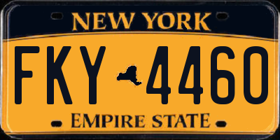 NY license plate FKY4460