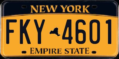 NY license plate FKY4601