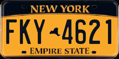NY license plate FKY4621