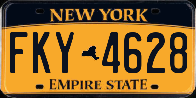 NY license plate FKY4628