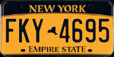 NY license plate FKY4695