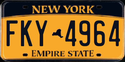 NY license plate FKY4964