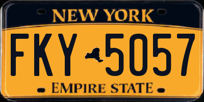 NY license plate FKY5057