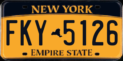 NY license plate FKY5126