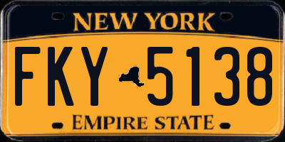 NY license plate FKY5138