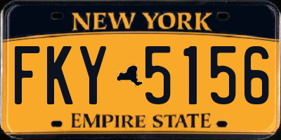 NY license plate FKY5156