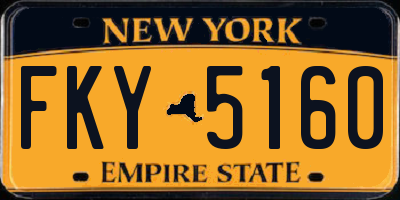 NY license plate FKY5160