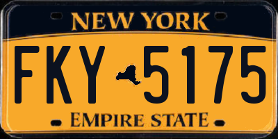 NY license plate FKY5175