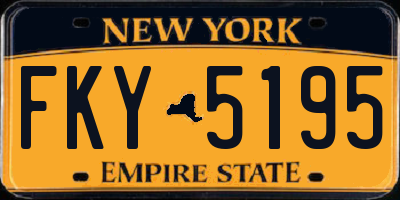 NY license plate FKY5195