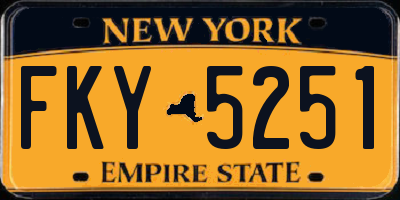 NY license plate FKY5251