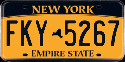 NY license plate FKY5267