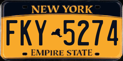 NY license plate FKY5274