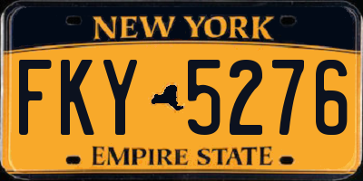 NY license plate FKY5276
