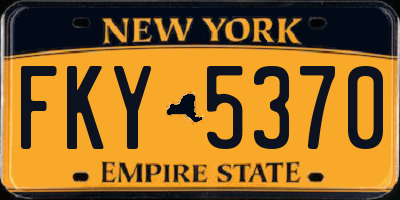 NY license plate FKY5370