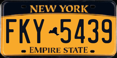 NY license plate FKY5439