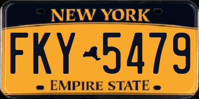 NY license plate FKY5479