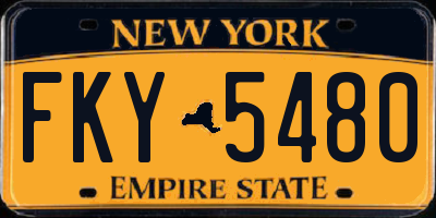 NY license plate FKY5480