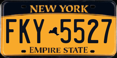 NY license plate FKY5527