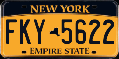 NY license plate FKY5622
