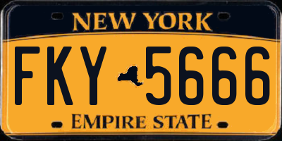 NY license plate FKY5666