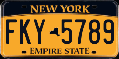 NY license plate FKY5789