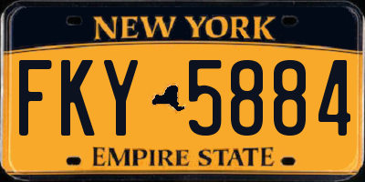 NY license plate FKY5884