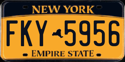 NY license plate FKY5956