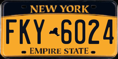 NY license plate FKY6024