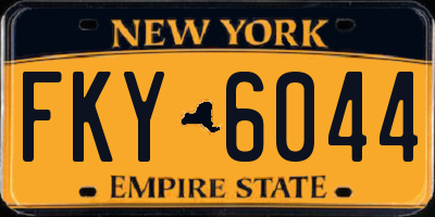 NY license plate FKY6044