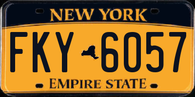 NY license plate FKY6057